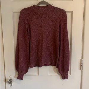 Purple Mock Neck Sweater